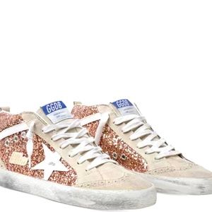 Golden Goose Midstar sneakers size 38 sparkle gold/pink
